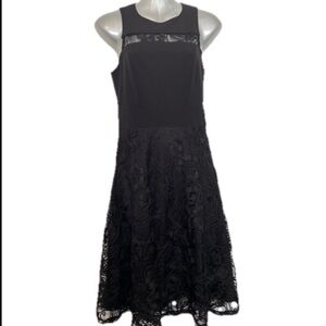 Le Chateau Black Lace Sleeveless Dress Size XS